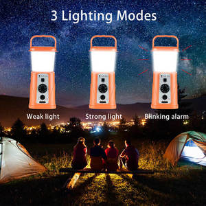 Solar Hand Crank Camping Lantern, 10000mAh with AM/FM Radio & SOS Alarm for Outdoor Emergencies - Product Image 4