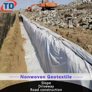 Géotextile routier non tissé 400g 600g 1000gsm, pour l'aménagement de lacs artificiels, Blanc Noir Gris, 50m 100m 150m - Product Image 4