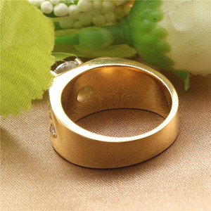Crystal <b>Ring</b> Gold Color Geometric Design Claw Setting Wedding Women's Jewelry - Product Image 3