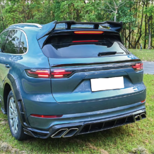 Pour <span class=keywords><strong>Porsche</strong></span> <span class=keywords><strong>Cayenne</strong></span> 2018 2019 2020 2021 <span class=keywords><strong>2022</strong></span> 2023 2024 2025 9Y0 Aileron central MSY amélioré en fibre de carbone sèche, finition sergé mat - Product Image 1