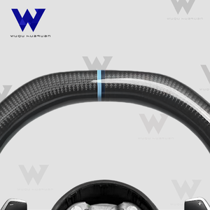 BMW F10 F30 E90 F70 E71 F31 F32 X5 X6 F01 F07 F20 F11 F22 F25M3M4M5に適した、上下が平らなカーボンファイバーステアリングホイール - Product Image 4