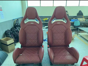 Sedili avvolgenti da corsa personalizzati di alta qualità per Benz classe C C43 C63 W204 W205 W206 AMG serie nera realizzata in pelle - Product Image 4