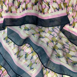 Hijab musulmán de gasa de algodón con estampado Digital personalizado de fábrica <span class=keywords><strong>Weiwei</strong></span>, costura cuadrada para bebé para mujer, poliéster transpirable Premium - Product Image 2