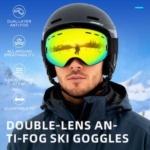 Lunettes <span class=keywords><strong>de</strong></span> ski anti-buée pour hommes et femmes, pour <span class=keywords><strong>motoneige</strong></span>, patinage, moto, pêche, activités <span class=keywords><strong>de</strong></span> plein air, réglables, protection UV400, lunettes <span class=keywords><strong>de</strong></span> snowboard - Product Image 1
