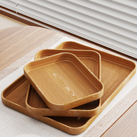 Plateau rectangulaire Rongyu Pz-04 Cherry personnalisé, minimaliste, poli, en plastique ABS/PP de qualité alimentaire, pour collations, cadeaux d'affaires