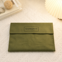 Pochette en coton sergé bio réutilisable avec logo personnalisé imprimé pour emballage de vêtements, foulards et oreillers, sac anti-poussière