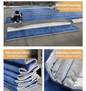 Portes de sortie incendie Huisda, système de détection d'incendie et d'ouverture de <span class=keywords><strong>porte</strong></span>, <span class=keywords><strong>porte</strong></span> coupe-feu enroulable en tissu inorganique ignifuge - Product Image 3