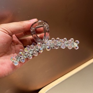 Pinces à cheveux en cristal brillant, élégantes et luxueuses, grandes pinces antidérapantes pour chignon arrière de la tête pour femmes - Product Image 4
