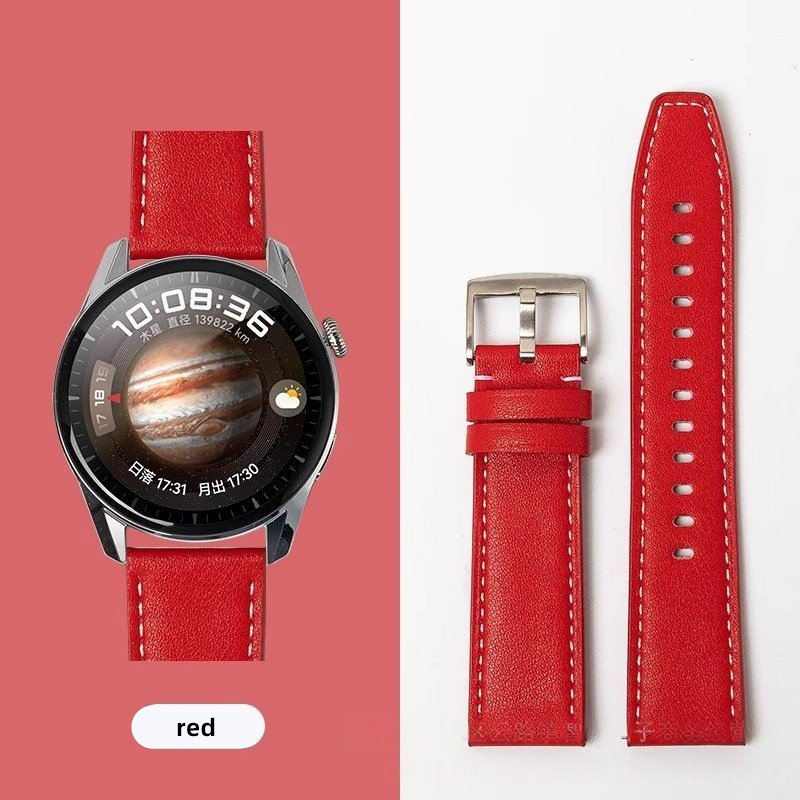 Red with Silver Buckle