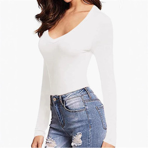 RUICHI Nouvelle Arrivée Combinaison Décontractée Tendance à Manches Longues et Col en V Coupe Ajustée pour <span class=keywords><strong>Femme</strong></span> - Product Image 6