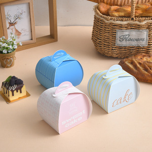 Caja Redonda Portátil Desechable de Papel para Hornear, para Empacar Alimentos, Pasteles en Rodajas y Galletas - Product Image 1
