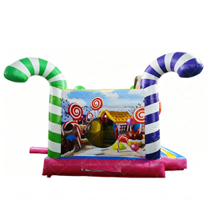 Château gonflable Lilytoys Candy Land avec toboggan, trampoline en PVC conforme aux normes CE pour location <span class=keywords><strong>de</strong></span> fêtes d'enfants - Product Image 2