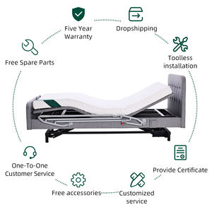 Tempat tidur rumah sakit Tecforcare, tempat tidur perawatan listrik rumah perawatan medis rumah, terapi magnet rehabilitasi fisik - Product Image 6