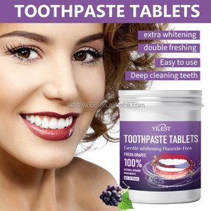 Comprimés de <span class=keywords><strong>dentifrice</strong></span> de raisin à mâcher taille de voyage Portable saveur de fruit blanchiment des dents menthe rince-bouche granulés étiquette personnalisée - Product Image 6