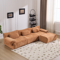 Sofort Lieferbar USA Lager Komprimiertes Sofa mit Baumwoll-Leinen-Stoff Modernes Sofa Vakuumverpackt Versandvorteil