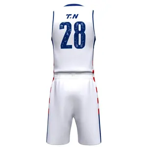 Groothandel Beste Kwaliteit Amerikaanse Mand Shirt Basketbal Shirt Digitaal Sublimatie Print Basketbal Jersey
