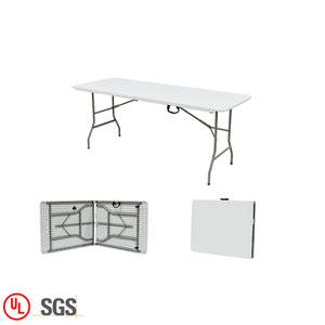 Table pliante populaire Offre Spéciale de 6 pieds avec 2 ensembles de tables pliantes et de bancs de restaurant en plein air - Product Image 3