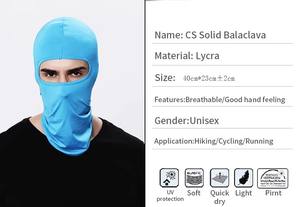 Masque de ski/balaclava personnalisé imprimé avec logo pour homme, protection solaire, doublure intérieure de casque de moto/vélo - Product Image 4
