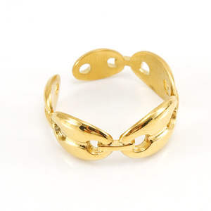 Zogxin Geometric Open <b>Ring</b> Gold Silver Color Adjustable <b>Titanium</b> Steel For Women Jewelry Gift - Product Image 5