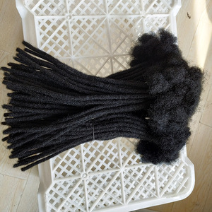 Dreadlocks Brasiliani in Capelli Umani Remy Pronti per la Spedizione, Extension per Trecce Crochet 0,6 cm, Ciocche per Trecce Kinky - Product Image 1