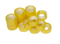 Personnalisé 12mm 18mm 24mm OPP Acrylique Transparent Jaune Clair Bande De Bureau Papeterie Papier Adhésif & Film
