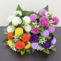 Bouquet de fleurs artificielles d'hortensias multicolores, fausses fleurs pour la décoration de la maison, arrangements floraux pour mariage
