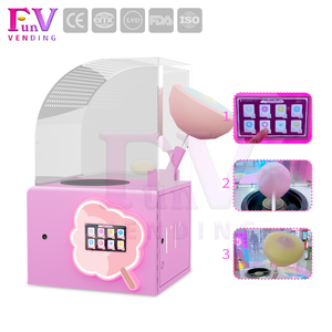 Mini <strong>Cotton</strong> <strong>Candy</strong> Vending Automatic <strong>Sugar</strong> Box High Efficiency Low Cost School Playground - Product Image 3