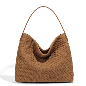 Exclusivo para <span class=keywords><strong>AliExpress</strong></span>, Bolso de <span class=keywords><strong>Mujer</strong></span> de Gran Capacidad, Tejido y de Gamuza Vintage, Bolso Tote de Moda, Bolso de Hombro Único - Product Image 3