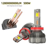 K8CPRO Phares LED haute puissance à six tubes en cuivre 500W 9005/6 H1 H4 H7 H11 Canbus Super Lumineux 6000K Ampoule de phare automobile Camions SUV