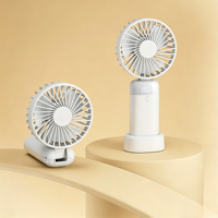 Ventilateur portable 3 en 1 multifonctionnel pour voyage avec affichage numérique 90 °   Ventilateur de bureau pliable avec base pour le maquillage