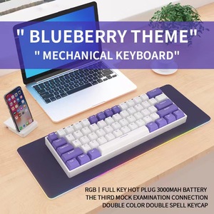 K33 Teclado Mecánico Musical RGB Ergonómico Hot Swap Gamer de 61 Teclas Mini 60 Por Ciento Inalámbrico BT Tri-Mode Nuevo Teclado de Computadora - Product Image 6