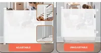 Barrière de sécurité rétractable en métal pour animaux domestiques et bébés, certifiée pour escaliers, portes, cuisines, toilettes, intérieur et extérieur