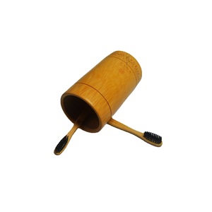 Bamboo Toothbrush Cup Set Minimalist EcoFriendly Hotel Bathroom Supplies - Product Image 5