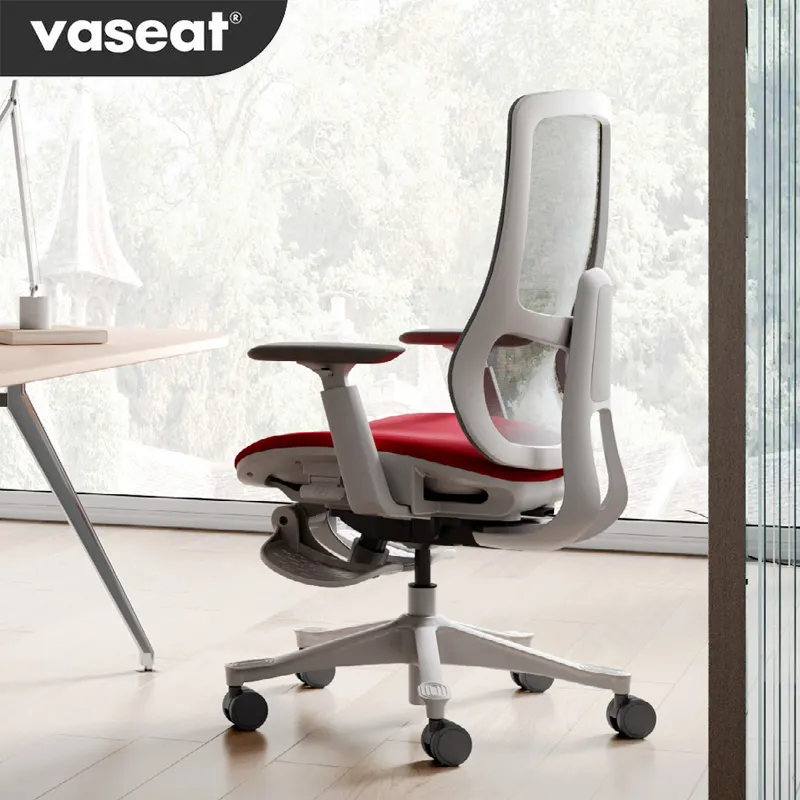 (Nouveau design 2024) Chaise de bureau en maille ergonomique à dossier haut