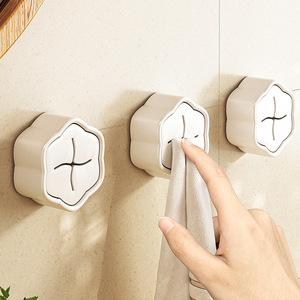 Towel Hooks Self Adhesive Wall Mounted Bathroom Storage Rack For Towel <b>Face</b> <b>Cloth</b> Dishcloth Hanging No Drilling Required - Product Image 1