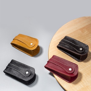 Boshiho Custom logo <b>Key</b> Pouch Keyring Best Quality Keychain <b>Key</b> Holder <b>Leather</b> Travel Car for <b>Key</b> Holder - Product Image 4