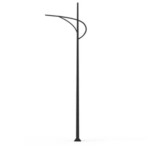 Outdoor Gegoten Aluminium 3 Globe Solar Light Lamp Post