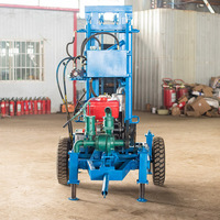 Hiyoung Ground 100m Mobile Perforatrice de puits d'eau artésienne mini, petite machine de forage motorisée