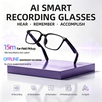 Gafas Inteligentes con Grabación IA, Gafas de Grabación Independientes sin Conexión, Resumen por IA, Resultados Instantáneos