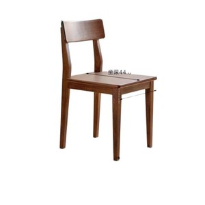 Silla de comedor de madera maciza de nogal negro norteamericano 440x448x780mm, diseño estable para adultos y personas mayores - Product Image 5