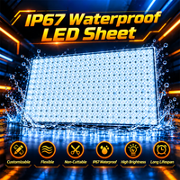 Panneau rétroéclairé à diffuseur de surface LED flexible, étanche IP67, DC24V, dimmable, 6000K, 242 LED, CRI 90 élevé, 28W, angle de faisceau 120°