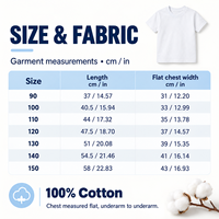 T-shirts vierges personnalisables pour enfants avec logo, 230 GSM, 100 % coton, manches courtes, col rond, pour garçons et filles, vente en gros sous marque privée