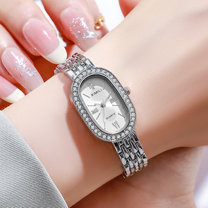 Nuevo reloj de cuarzo para mujer con diamantes en forma de huevo de paloma, moderno y elegante. - Product Image 2