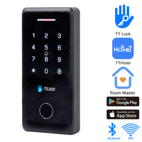 Serrure de porte intelligente à empreinte digitale et clavier Ttlock étanche IP67, système d'accès autonome pour porte simple