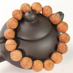 Phoenix Eye Bodhi Seed <b>Bracelet</b> Single Strand 13-14mm Unisex Religious Jewelry Collectible Nepalese Prayer Beads - Product Image 1