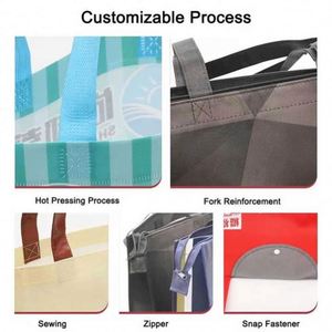 Sacs de courses en tissu non tissé laminé PP, personnalisés, recyclables, réutilisables, faible MOQ - Product Image 3