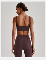 Pakaian Olahraga Yoga & Fitness Grosir Kustom, Activewear Elastis Tinggi, Sport Bra Leher Kotak untuk Wanita, U Back Fitness & Workout