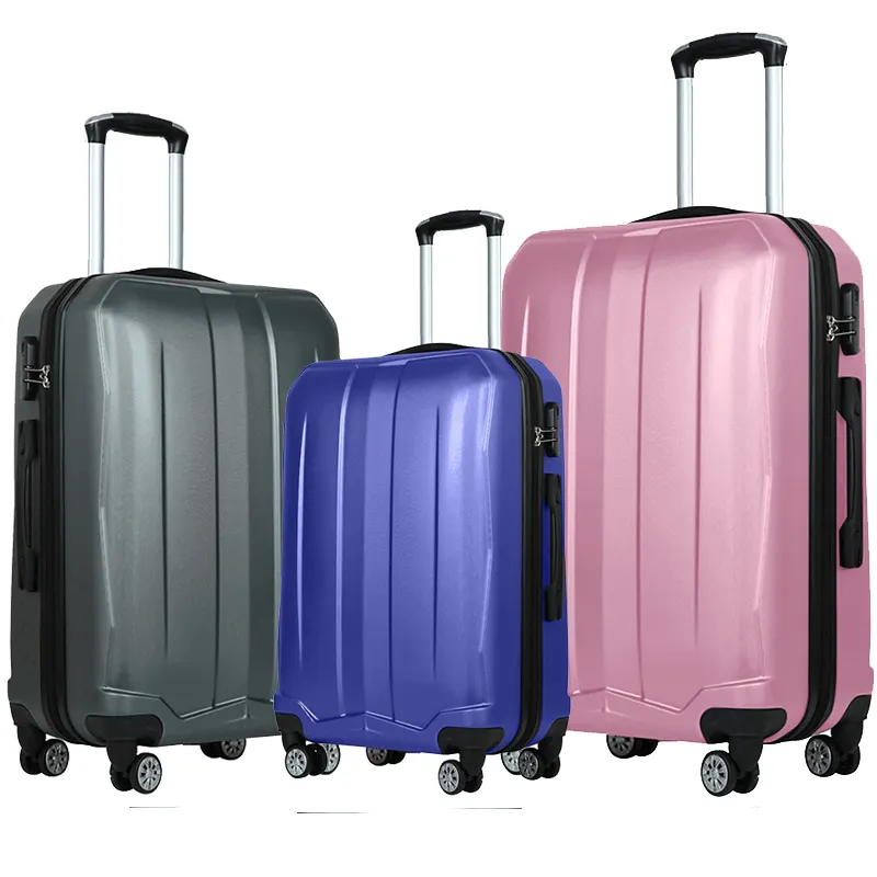 Hot selling trolley luggage factory price luggage travel set durable ABS cabin suitcases