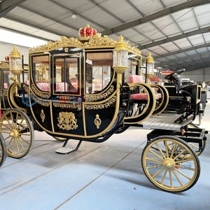 รถม้าไฟฟ้าหรูหรา Zhenda Royal รุ่น Q235B โครงเหล็ก สำหรับงานแต่งงาน สถานที่ท่องเที่ยว รองรับผู้โดยสาร 4-6 คน ยางตัน - Product Image 5