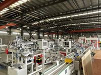 Ligne d'emballage pour produits : Huile moteur, Huile essence, Bouteilles de gaz en plastique, Bouteilles aérosols, Boîtes en carton, Emballeuses de cartons